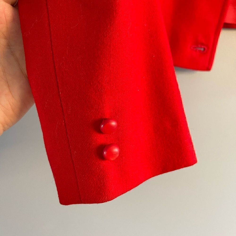 VTG Pendleton Blazer Cropped Jacket || Red - Picture 4 of 16
